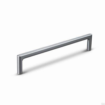 Poignée de meuble allongée Torino 160, aluminium argent brossé
