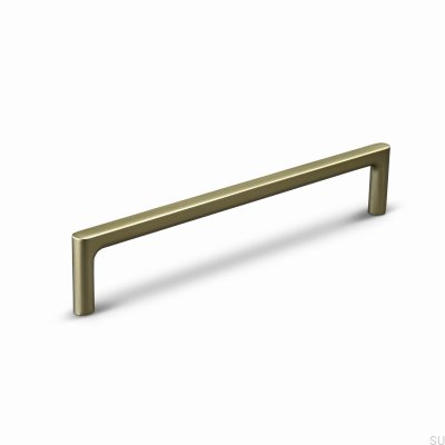 Poignée de meuble allongée Torino 160, aluminium doré brossé