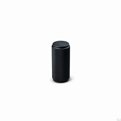 Bouton de meuble Rimini 16 en aluminium noir mat (haut)