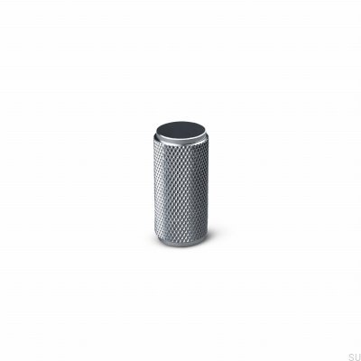 Bouton de meuble Rimini 16 en aluminium argenté (haut)