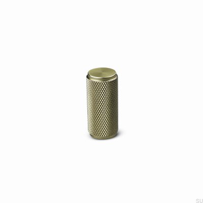 Bouton de meuble Rimini 16 en aluminium brossé doré (haut)