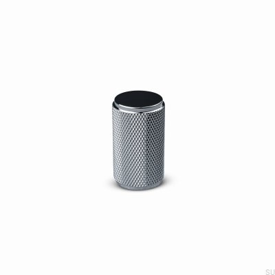 Bouton de meuble Rimini 20 en aluminium argenté chromé poli (haut)
