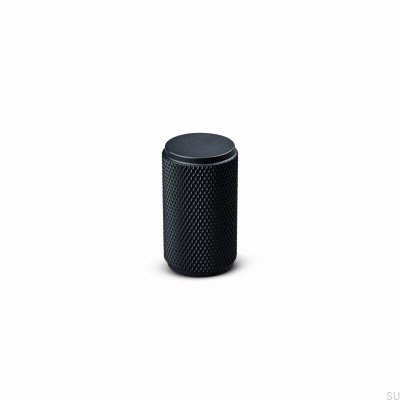 Bouton de meuble Rimini 20 en aluminium noir mat (haut)