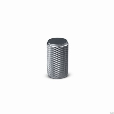 Bouton de meuble Rimini 20 en aluminium argenté (haut)