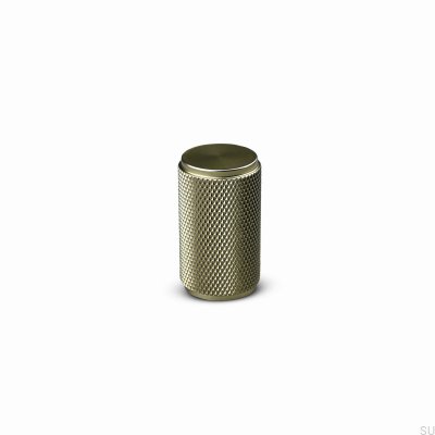 Bouton de meuble Rimini 20 en aluminium brossé doré (haut)