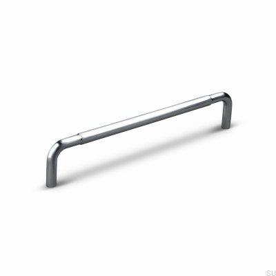 Poignée de meuble allongée Siena 160, aluminium argent brossé