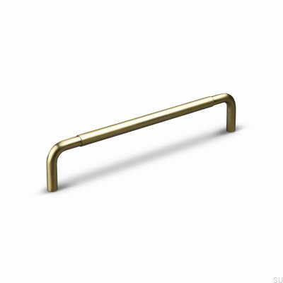 Poignée de meuble allongée Siena 160, aluminium doré brossé
