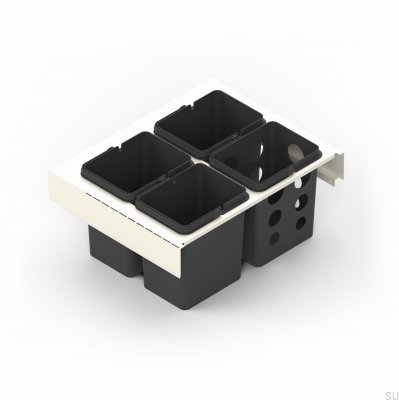 Conteneur de tri sélectif Toledo 60x45 blanc soie