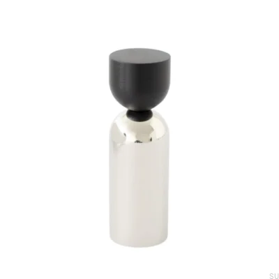 Support mural Kokeshi Mix 1856 en aluminium noir et acier poli