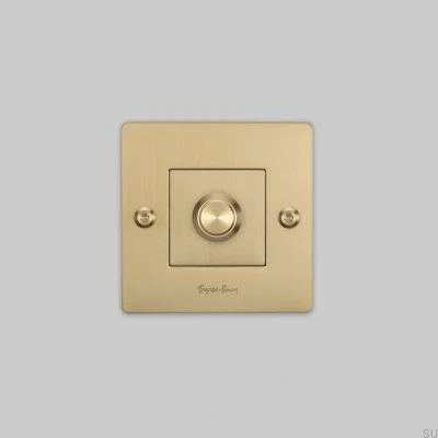 Variateur linéaire LED 1G 250W en laiton, conforme aux normes européennes, avec interrupteur à logo