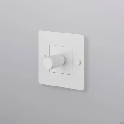 Variateur LED en croix 1G 250W, acier blanc, norme européenne, sans logo
