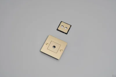 Cadre avec remplissage sans logo. Plaque 1G en laiton, norme européenne.