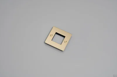 Cadre sans remplissage ni logo. Plaque 1G en laiton, norme européenne.