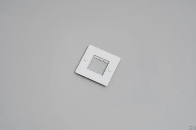 Cadre sans remplissage ni logo. Plaque 1G Acier Blanc Norme Européenne