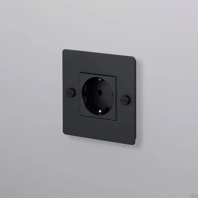 Douille simple sans logo Type F Croix 1G Acier Noir Norme Européenne