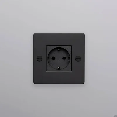 Douille simple sans logo Type F Croix 1G Acier Noir Norme Européenne