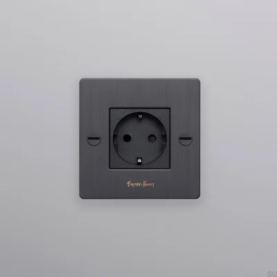 Douille simple avec logo Type F Croix 1G Laiton Bronze Brûlé Norme Européenne