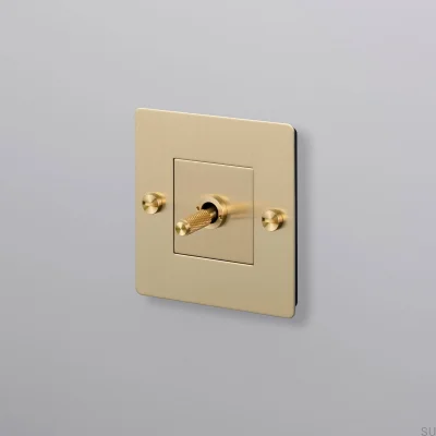 Interrupteur simple sans logo Cross 1G en laiton, norme européenne