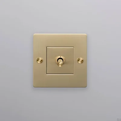Interrupteur simple sans logo Cross 1G en laiton, norme européenne