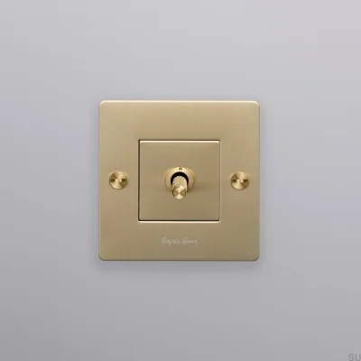 Interrupteur simple avec logo Cross 1G, en laiton, conforme aux normes européennes