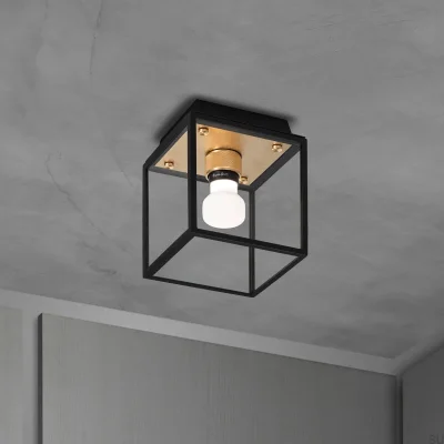 Lampe de plafond en laiton Caged Wet S