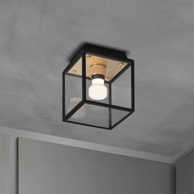Lampe de plafond en laiton Caged Wet S