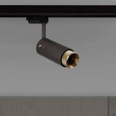 Projecteur à rail transversal d'échappement, acier graphite avec laiton