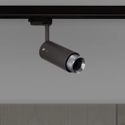 Projecteur à rail transversal d'échappement, acier graphite avec finition argentée