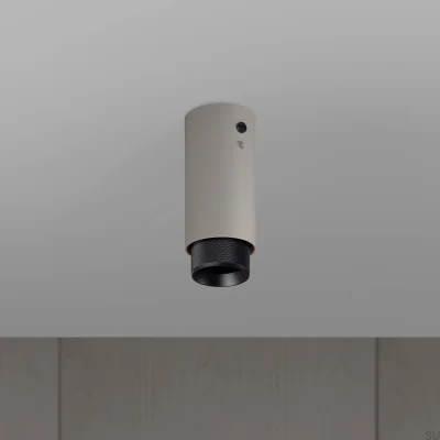 Échappement Cross Gris Acier avec spot de plafond noir