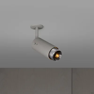 Projecteur d'échappement orientable en croix, gris acier avec argent