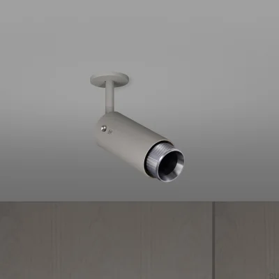 Projecteur d'échappement orientable en croix, gris acier avec argent