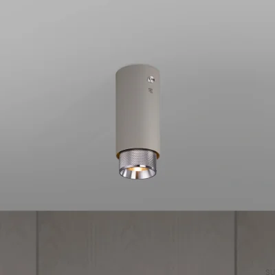 Échappement Cross Gris Acier avec spot de plafond argenté