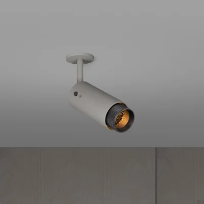 Projecteur réglable en croix d'échappement, gris acier avec bronze brûlé