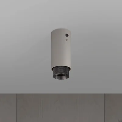 Échappement Cross Gris Acier avec Spot de plafond Bronze Brûlé