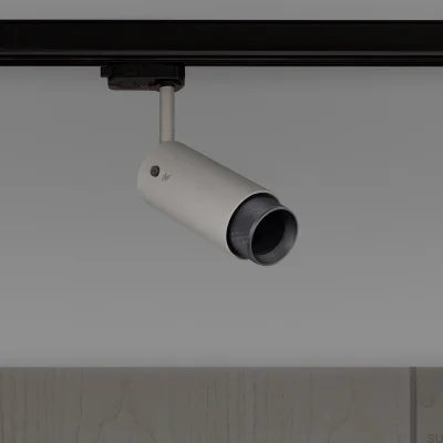 Projecteur à rail transversal d'échappement gris acier avec bronze brûlé