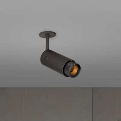 Projecteur à faisceau orientable en croix, acier graphite avec finition bronze brûlé