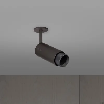 Projecteur à faisceau orientable en croix, acier graphite avec finition bronze brûlé