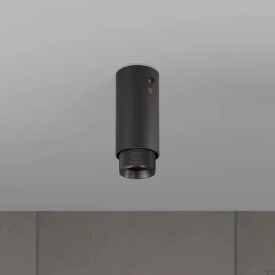 Spot de plafond en croix avec conduit d'évacuation, acier graphite et bronze brûlé
