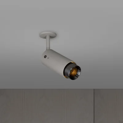 Projecteur linéaire réglable pour échappement, gris acier avec finition canon de fusil