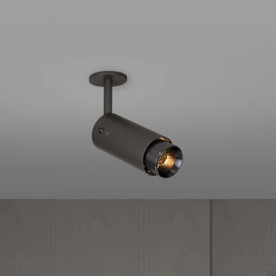 Projecteur linéaire orientable pour échappement, acier graphite avec finition canon de fusil