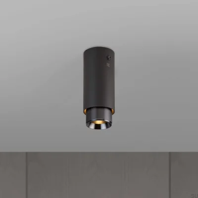 Projecteur de plafond linéaire en acier graphite et métal canon de fusil