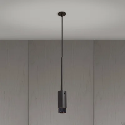 Pot d'échappement en acier graphite avec suspension noire