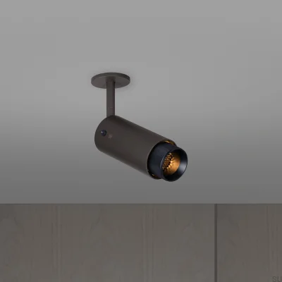 Projecteur orientable à croix d'échappement, acier, graphite, noir
