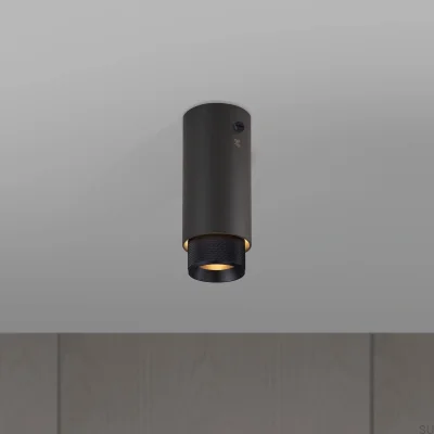 Spot de plafond en forme de croix d'évacuation, acier graphite avec finition noire