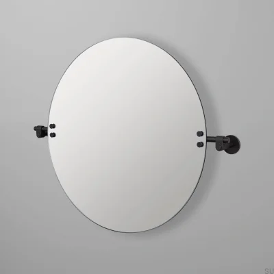 Miroir rond inclinable noir de soudeur en fonte L