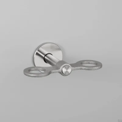 Porte-savon double en acier argenté 140