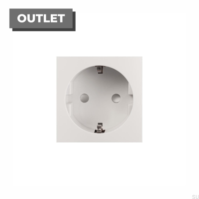 Module de prise Euro Shuko pour plaque européenne blanche, norme britannique