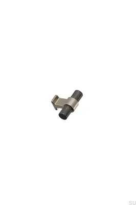 Bouton de meuble en bois T-Bar Bond Wood 50, chêne noir avec finition or brossé