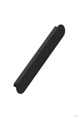 Poignée de meuble allongée Miro 160, métal, noir mat