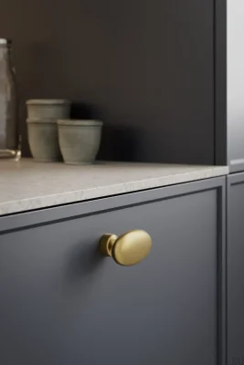 Bouton de meuble en métal Baron 60, finition or brossé foncé